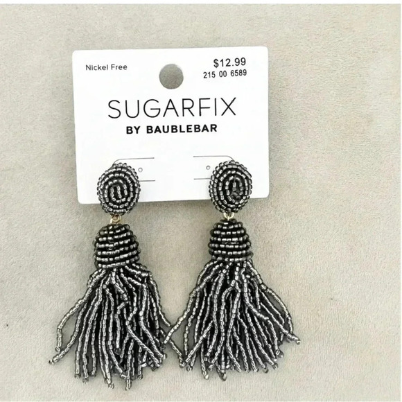 NWT Sugarfix by Baublebar Silver Beaded Drop Earrings 16 - Picture 1 of 2
